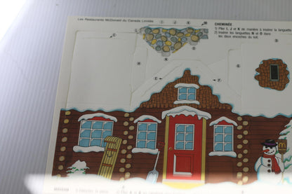 Vintage McDonald’s Ronald Grimace Christmas Cabin Punch Board playset