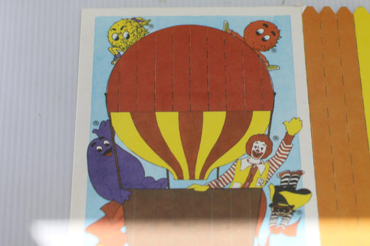 1988 McDonald’s Canada Ronald Balloon Weave Colour Activity Board