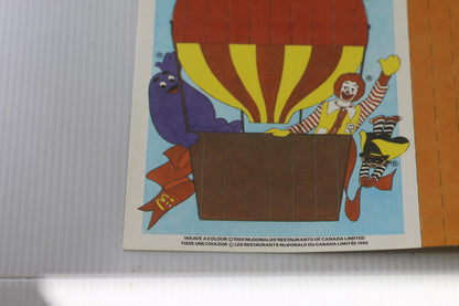 1988 McDonald’s Canada Ronald Balloon Weave Colour Activity Board
