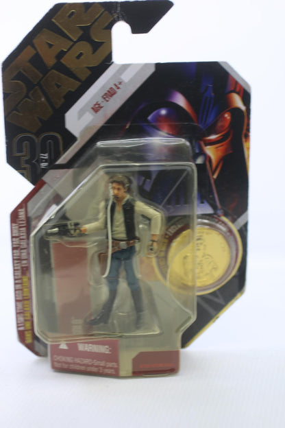 Star Wars 30th Anniversary Han Solo Figure Ultimate Galactic Hunt Gold Coin #11