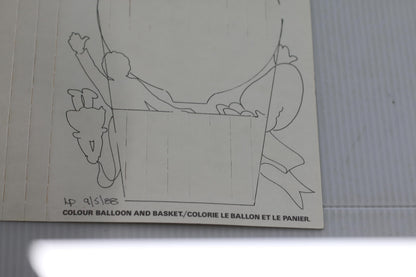 1988 McDonald’s Canada Ronald Balloon Weave Colour Activity Board