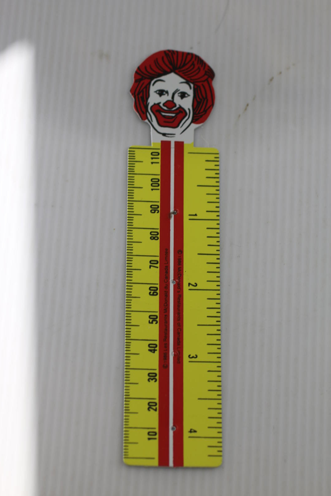 1986 McDonald’s Canada Ronald McDonald Ruler Spirograph Tool