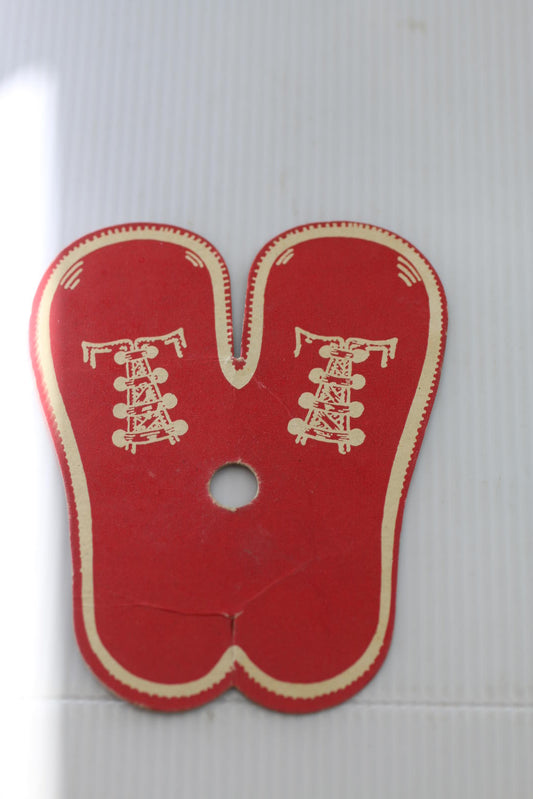 Vintage Balloon Weight Card Red & White Shoes MC DOnALD'S Ronald MCDonalds
