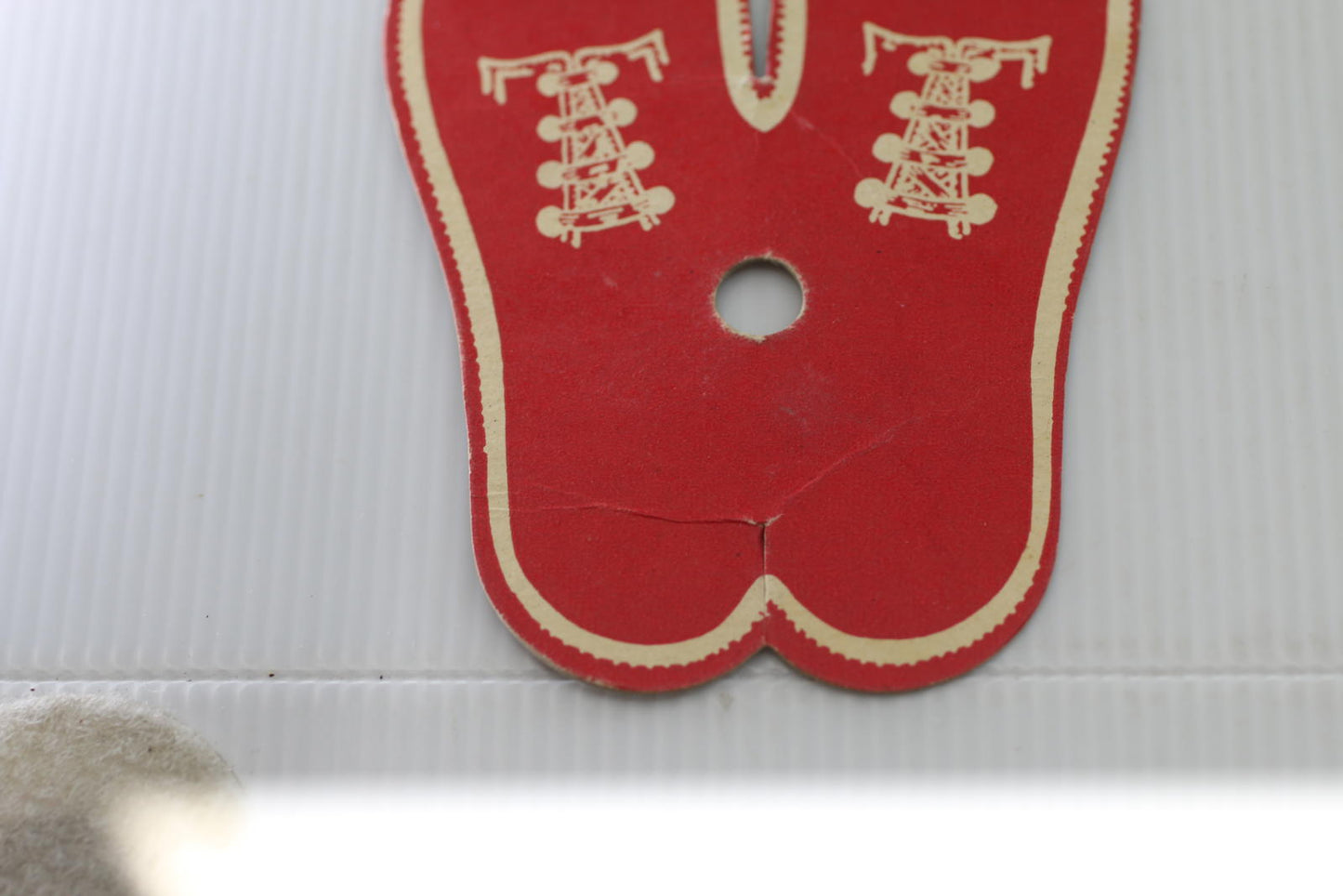 Vintage Balloon Weight Card Red & White Shoes MC DOnALD'S Ronald MCDonalds