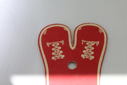 Vintage Balloon Weight Card Red & White Shoes MC DOnALD'S Ronald MCDonalds