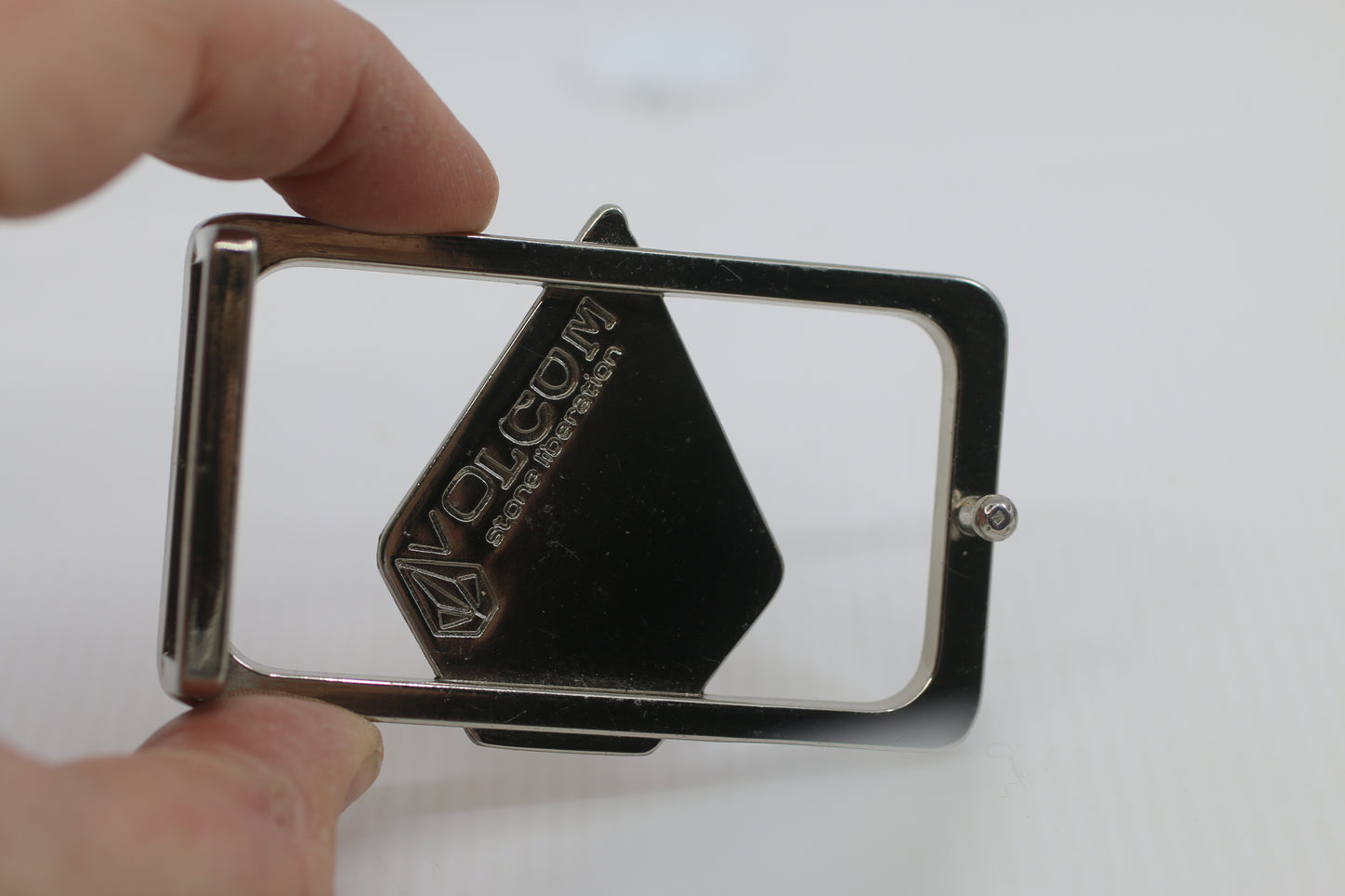 Volcom Stone Metal Belt Buckle – Gunmetal Finish – Skate Streetwear