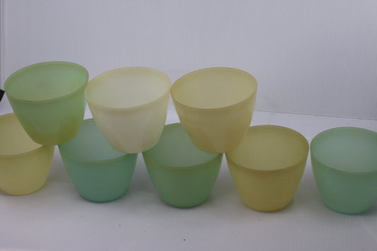 Lot of tupperware refrigerator bowls servalier 14oz 148-11 148-5 no lid