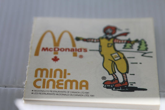 Vintage 1981 McDonald's Canada Mini Cinema Promotional Cards Ronald McDonald Lot