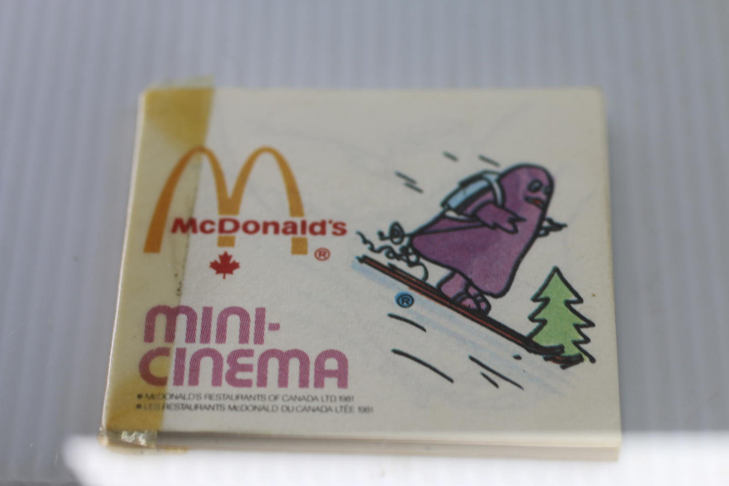 Vintage 1981 McDonald's Canada Mini Cinema Promotional PAPERS Grimace