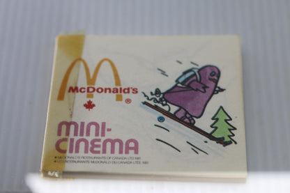 Vintage 1981 McDonald's Canada Mini Cinema Promotional PAPERS Grimace