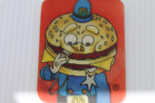 Vintage McDonaldland Mayor McCheese Quiz Card French McDonald's Promo 1980s