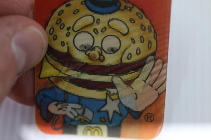 Vintage McDonaldland Mayor McCheese Quiz Card French McDonald's Promo 1980s