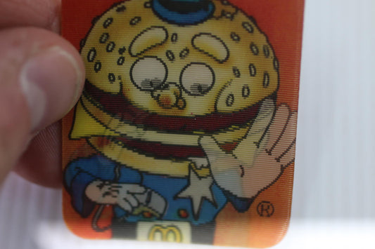Vintage McDonaldland Mayor McCheese Quiz Card French McDonald's Promo 1980s