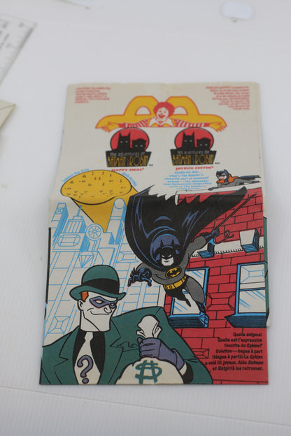 Vintage McDonald’s Happy Meal Batman & Robin Paper Bag 1990s