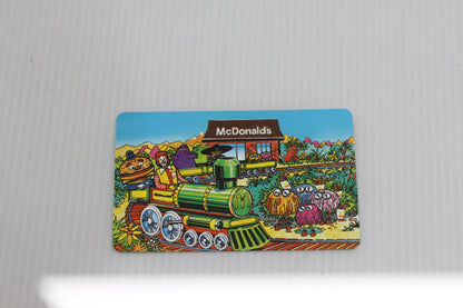Vintage McDonaldland McDonald's Membership Registration Card Ronald Train 1980s