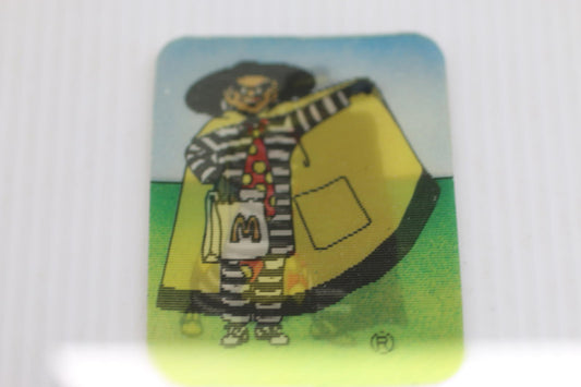 Vintage McDonaldland Zorro Quiz Card French McDonald's Promo 1980s Holographic