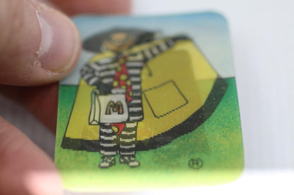 Vintage McDonaldland Zorro Quiz Card French McDonald's Promo 1980s Holographic
