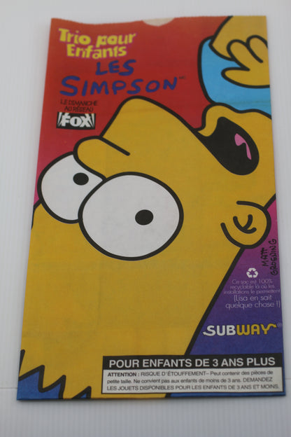 Vintage Simpsons Subway Kids Meal Paper Bag Canada 1990s