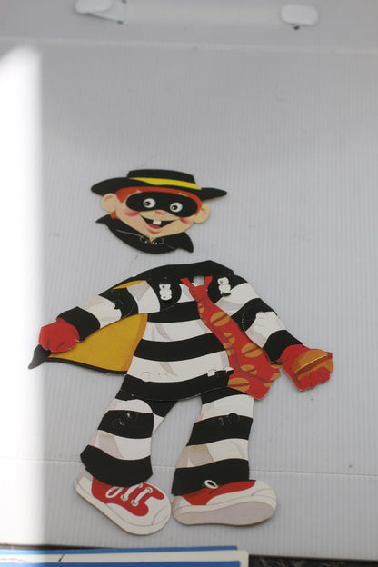 1986 McDonald’s Canada Hamburglar Poseable Cardboard Figure
