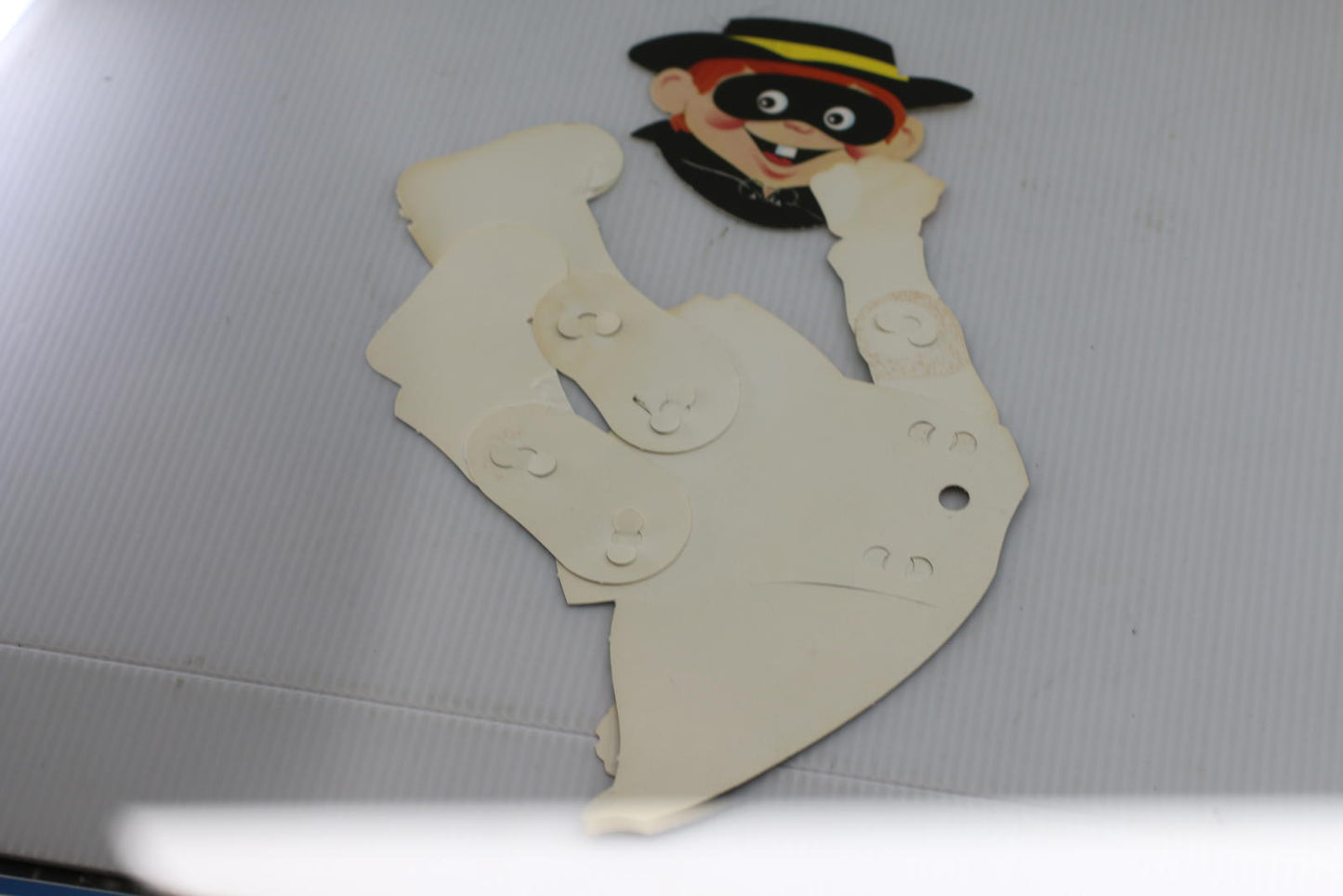 1986 McDonald’s Canada Hamburglar Poseable Cardboard Figure
