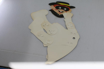 1986 McDonald’s Canada Hamburglar Poseable Cardboard Figure