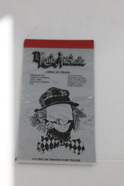 Vintage McDonald's Magic Slate Drawing Board Placemat Clown Create a Face Toy