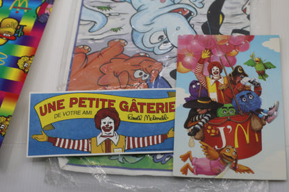 Vintage McDonald’s Canada Ronald McDonald Kids Activity Placemats Lot – 1988 – French