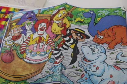 Vintage McDonald’s Canada Ronald McDonald Kids Activity Placemats Lot – 1988 – French
