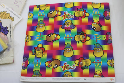 Vintage McDonald’s McNugget Buddies Gift Wrap Paper – 1990s Canada – Rare McD Ephemera