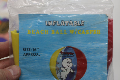 Vintage 1981 Casper the Friendly Ghost Inflatable Beach Ball 16” – Harvey Films – Sealed