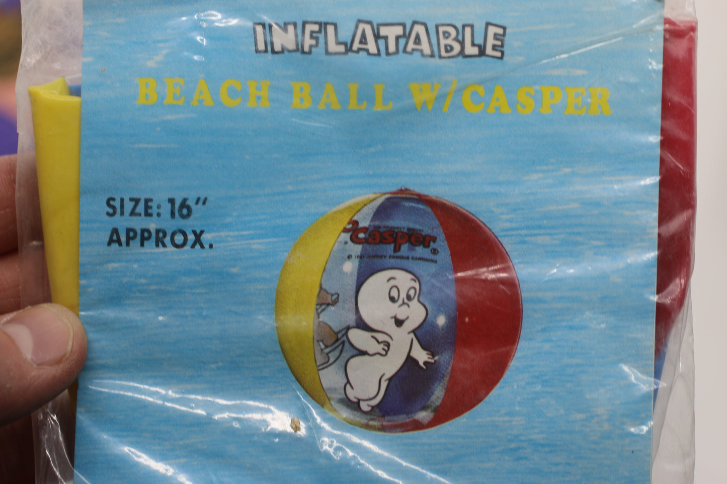 Vintage 1981 Casper the Friendly Ghost Inflatable Beach Ball 16” – Harvey Films – Sealed