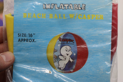 Vintage 1981 Casper the Friendly Ghost Inflatable Beach Ball 16” – Harvey Films – Sealed