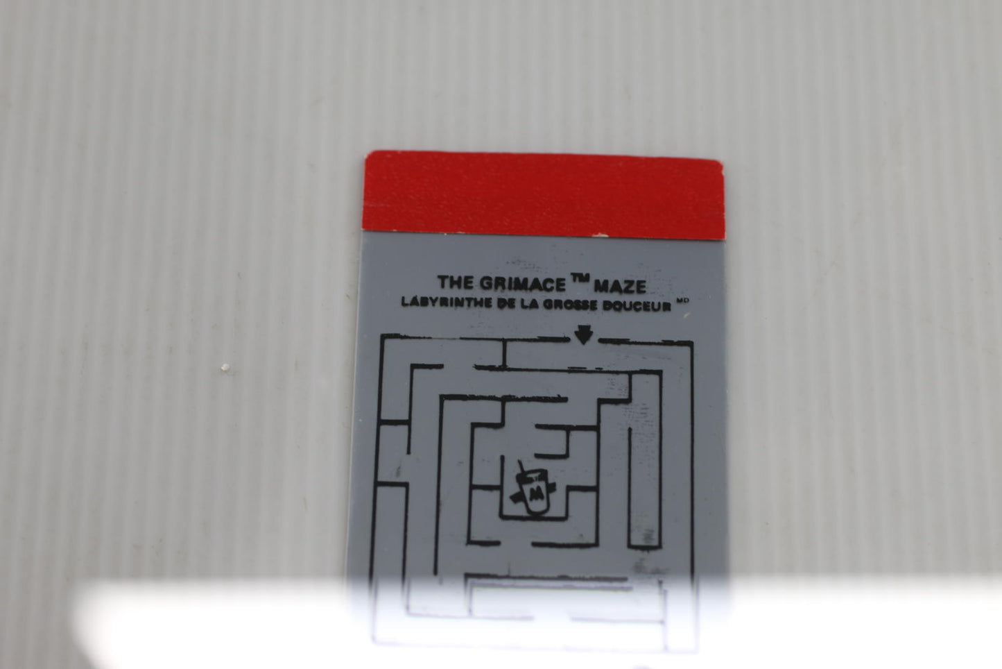 Vintage 1980 McDonald's Grimace Maze Puzzle Card Canada Paper Toy Rare Promo