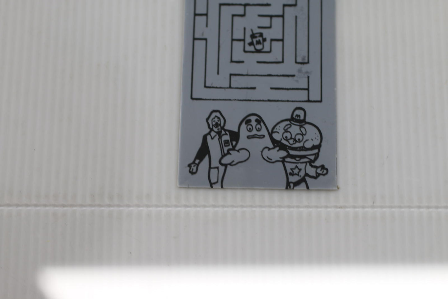 Vintage 1980 McDonald's Grimace Maze Puzzle Card Canada Paper Toy Rare Promo