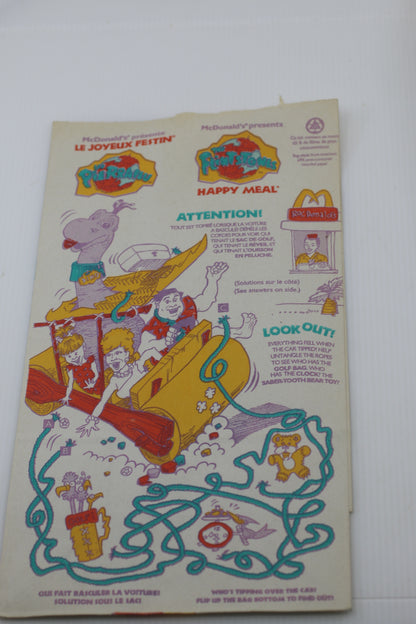 Vintage McDonald’s Happy Meal Activity Sheet bag 1980s Canada – Bilingual Paper Ephemera