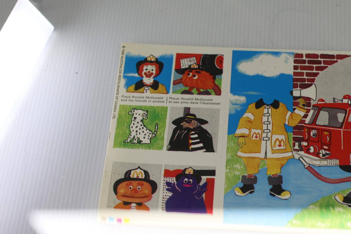 McDonaldland Firefighter Coloring Activity Sheet – McDonald’s Canada fIRE TRUCK