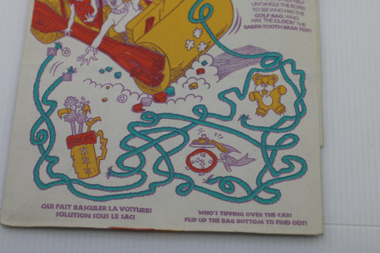 Vintage McDonald’s Happy Meal Activity Sheet bag 1980s Canada – Bilingual Paper Ephemera