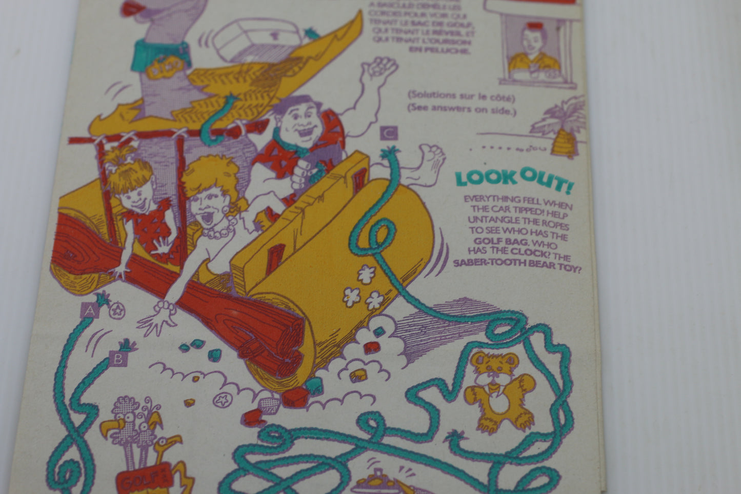 Vintage McDonald’s Happy Meal Activity Sheet bag 1980s Canada – Bilingual Paper Ephemera