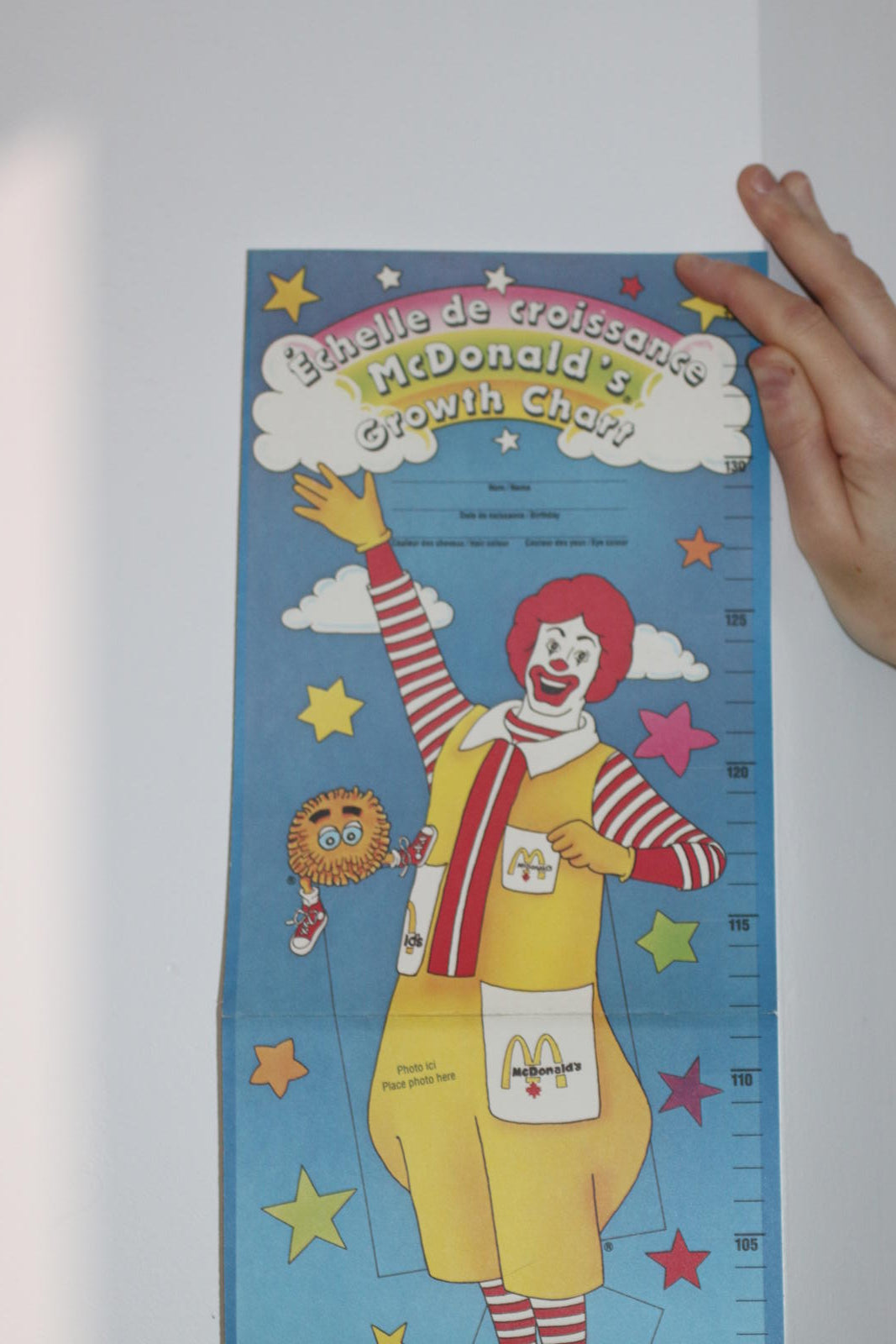 Vintage 1987 McDonald’s Canada Growth Chart McDonaldland