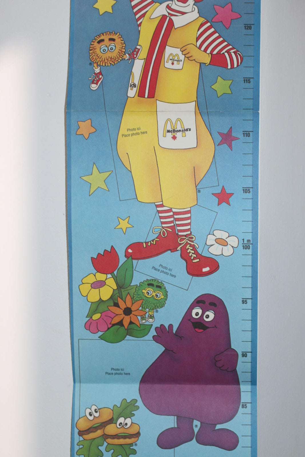 Vintage 1987 McDonald’s Canada Growth Chart McDonaldland