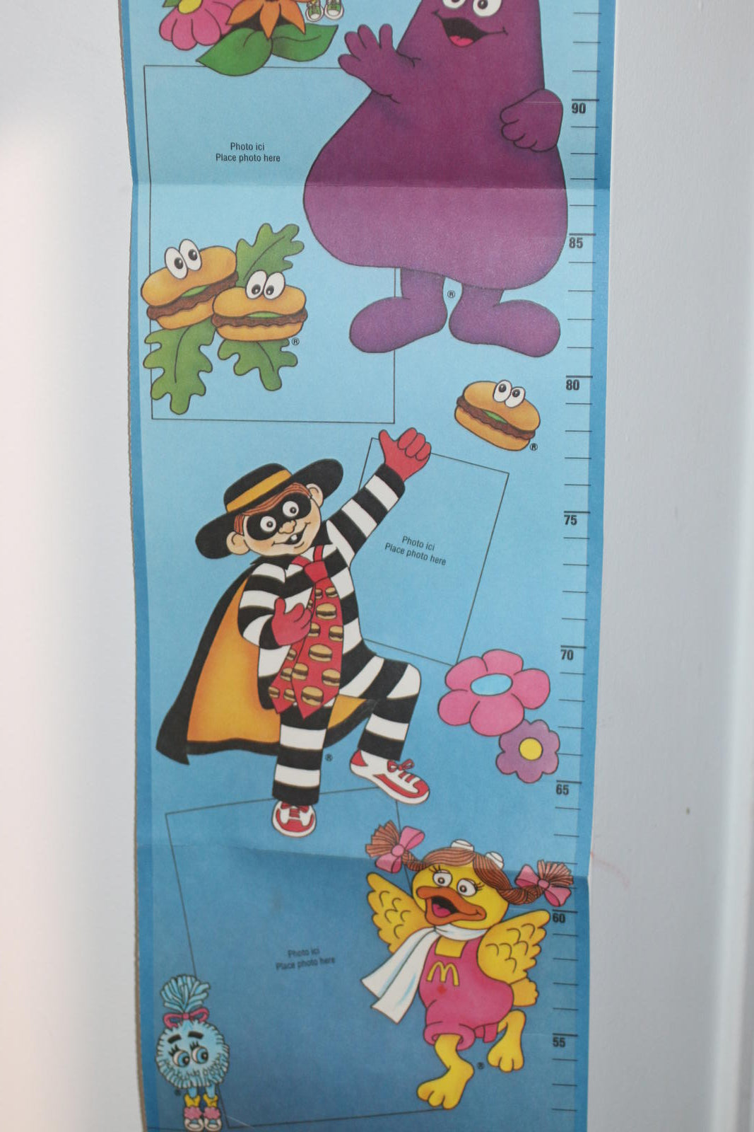 Vintage 1987 McDonald’s Canada Growth Chart McDonaldland