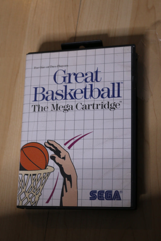 Great Basketball The Mega Cartridge (Sega Master System 1987) Box & Game Only