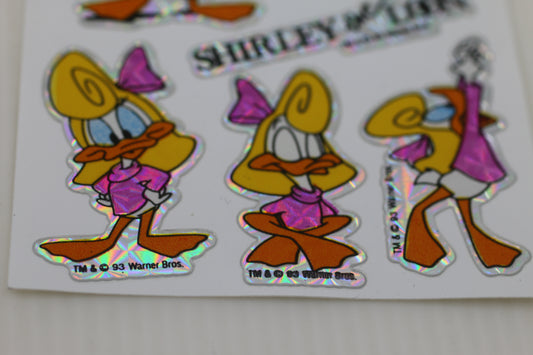 Vintage Tiny Toons Adventures Holographic Sticker Sheet – Shirley the Loon – 1990s