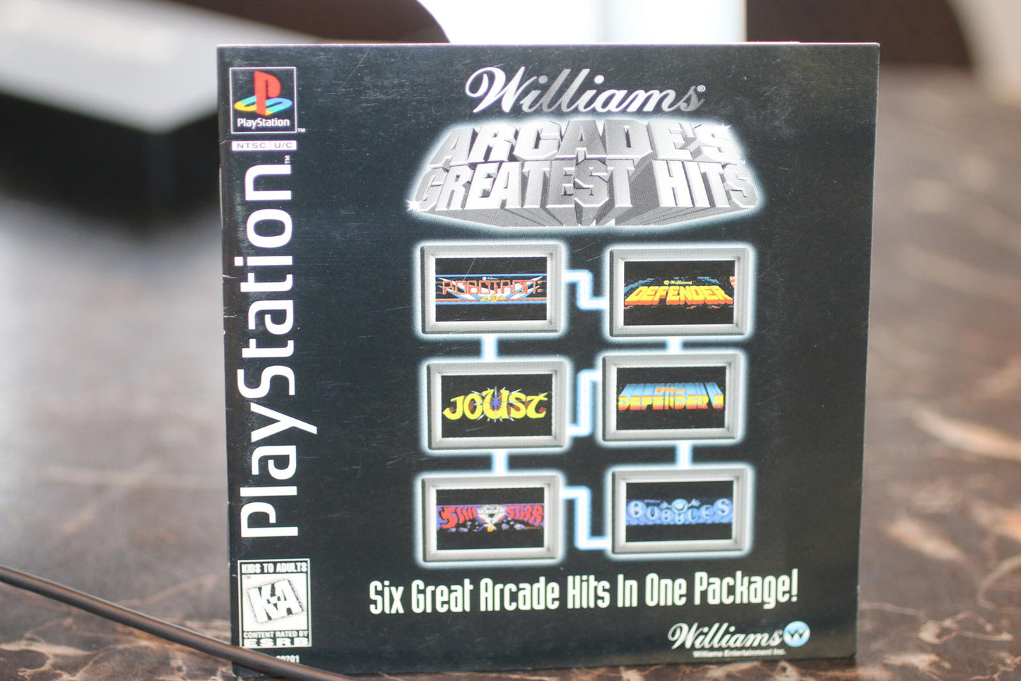 Williams Arcade's Greatest Hits PlayStation Manual Booklet Game only no disc