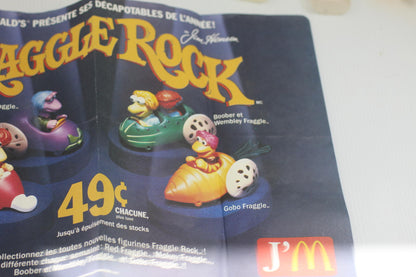 Vintage 1988 McDonald's Fraggle Rock Paper Placemat Tray Liner Jim Henson Promo
