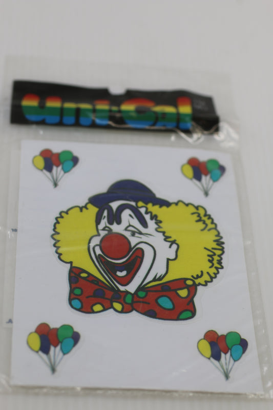 Vintage Uni-Cal Clown Decal Sticker – Made in Canada – 1990s