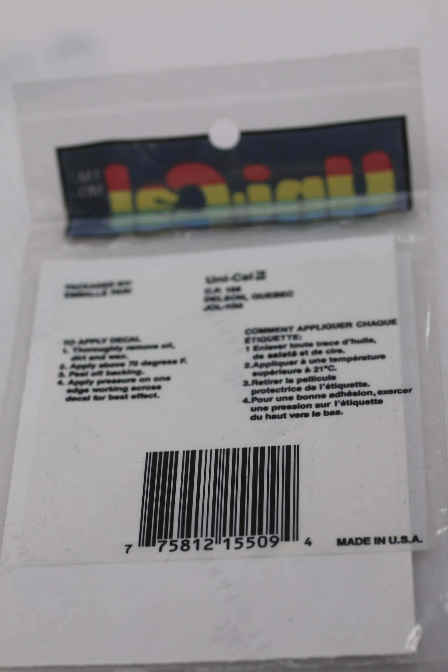 Vintage Uni-Cal Clown Decal Sticker – Made in Canada – 1990s