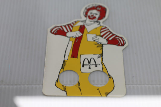 Vintage McDonald's Ronald McDonald Finger Puppet Cardboard Toy Promotional Kids