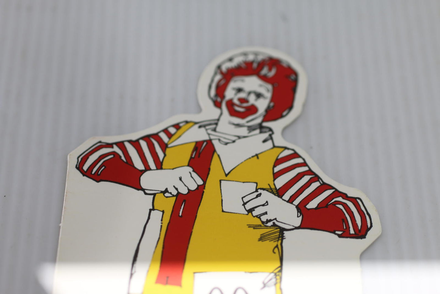 Vintage McDonald's Ronald McDonald Finger Puppet Cardboard Toy Promotional Kids