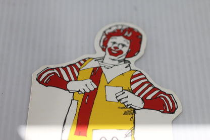 Vintage McDonald's Ronald McDonald Finger Puppet Cardboard Toy Promotional Kids